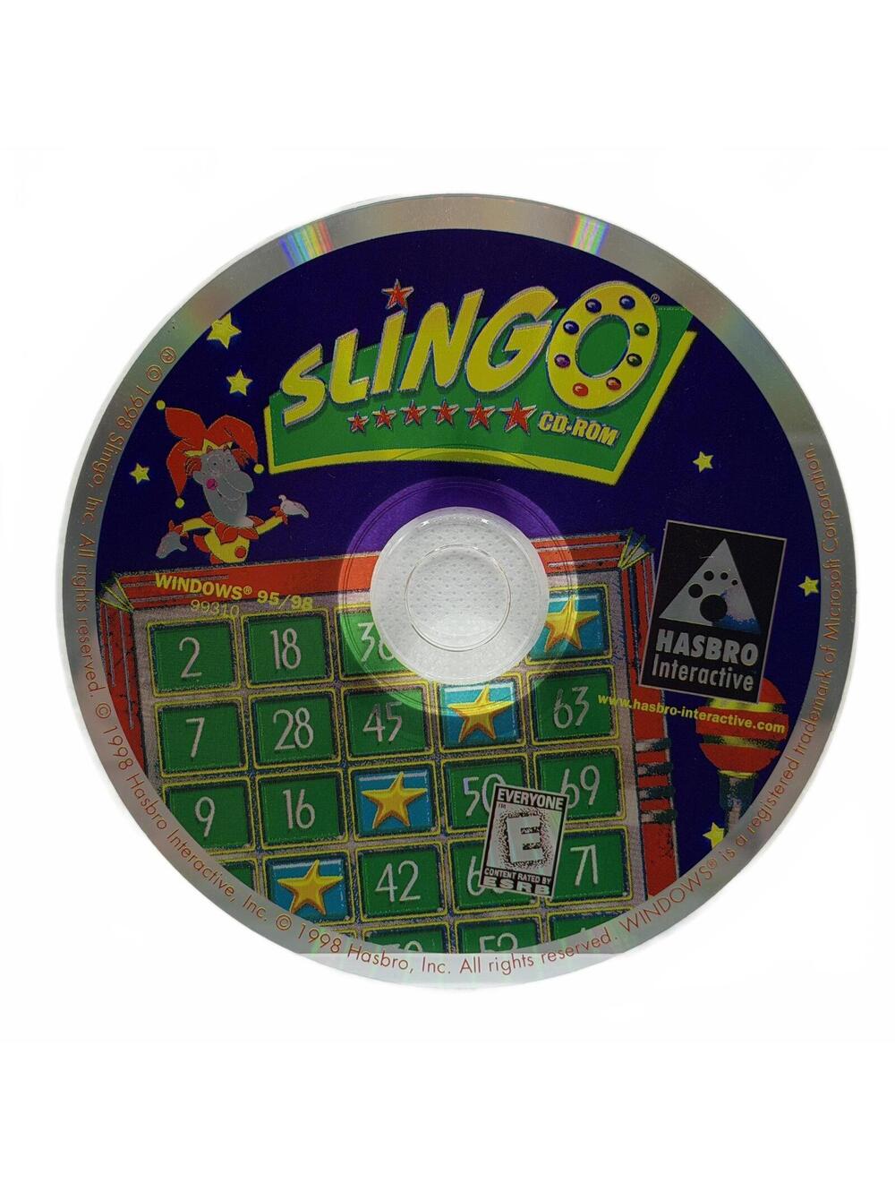 Hasbro Interactive Slingo (1998) - PC CD-ROM Video Game ** Disc Only **
